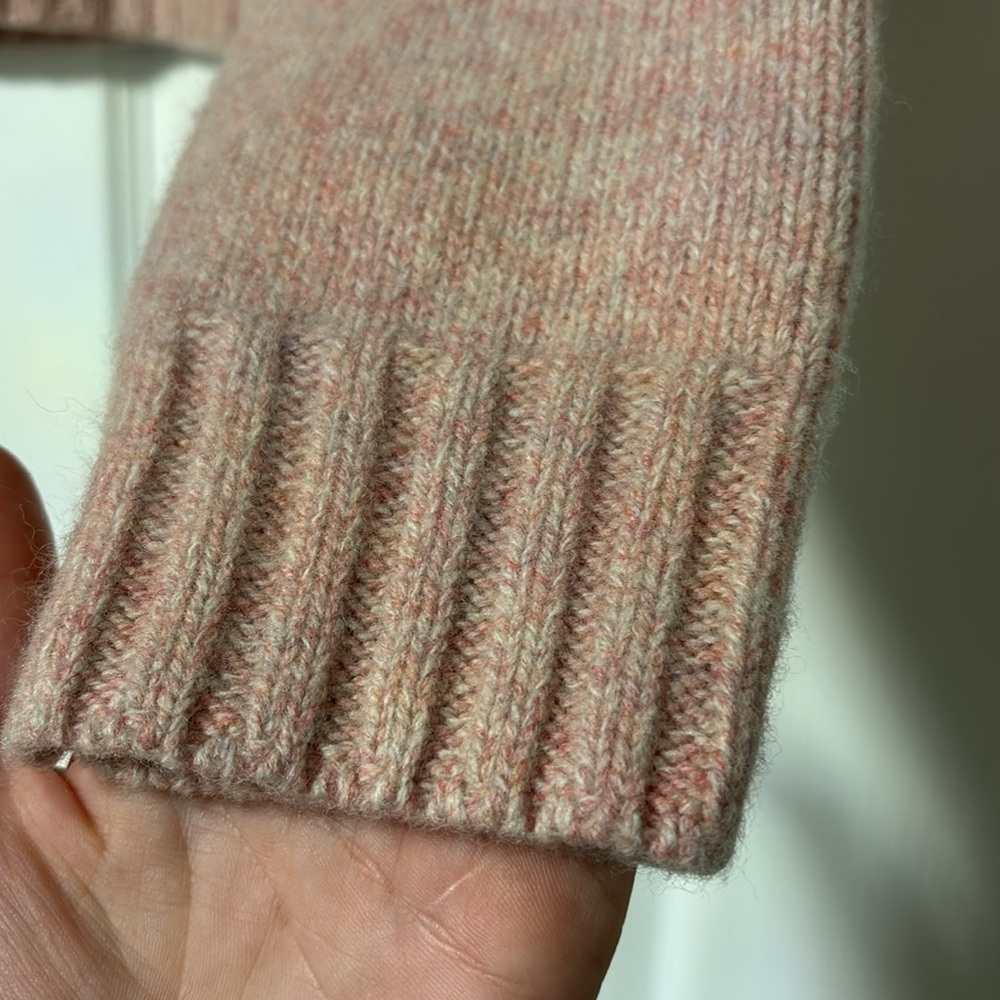 Zara Soft Pink Knit Polo Sweater with Buttons - Picture 3 of 8